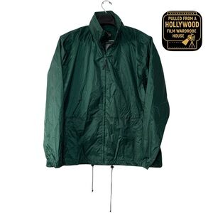 Vintage Forest Green Windbreaker Jacket